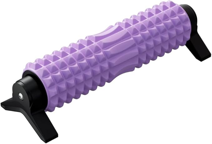 RUNWE Foam Roller with Stand - Roller Foam for Back Pain, 21 inch Trigger Point Deep Tissue Massage, Medium Density Grid Bracket Foam Rollers, Myofascial Release, Relieves Leg Muscle Pain