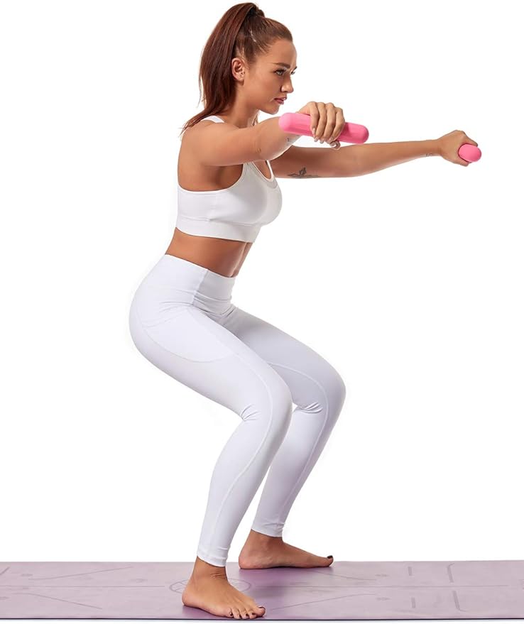 Dumbbell Hand Weight Bars for Women,3lbs Dumbbells Set of 2 or 1pcs Kettlebell Ring for Walking,Workout,Pilates,Strength Training, Gym,Running,Yoga, Dance, Aerobics, Cardio