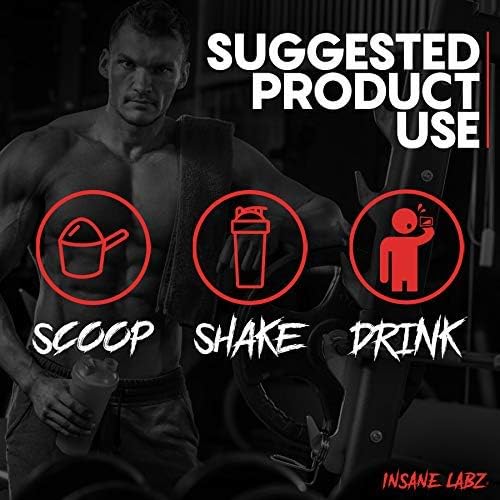 Insane Labz Psychotic Gold, High Stimulant Pre Workout Powder, Extreme Lasting Energy Focus, Pumps and Endurance with Beta Alanine, DMAE Bitartrate, NO Booster (35 Servings, Blue Punch)