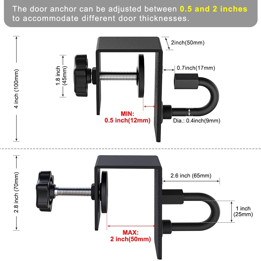 Kipika Door Anchor for Resistance Bands, Heavy Duty Door Anchor Attachment, Workout Door Mount