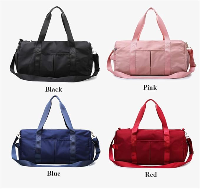 KARRESLY Sports Gym Bag for Women Travel Duffel Bag with Wet Pocket and Shoes Compartment for Training Swim Yoga(Pink)