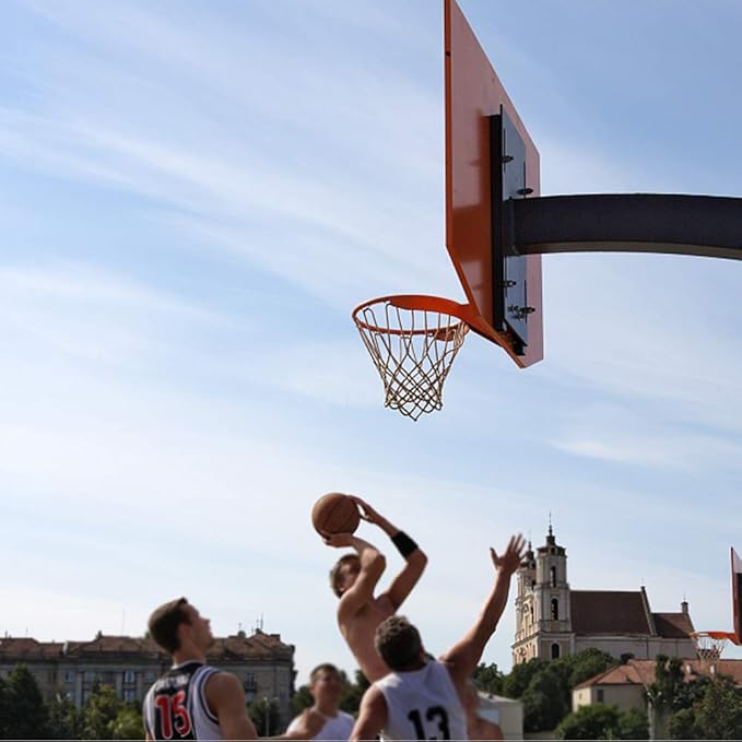 Professional 180º Heavy Duty Breakaway Basketball Rim,18 inch Single Spring Flex Rim Goal Replacement fit Indoor and Outdoor Backboard