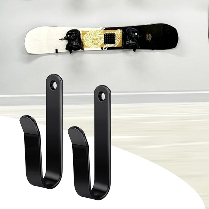 Snowboard Wall Mount Clips, Horizontal Snowboard Rack Display Stand, Snowboard Wall Mount Clips for Surfboards Skateboards Skis Home Garage