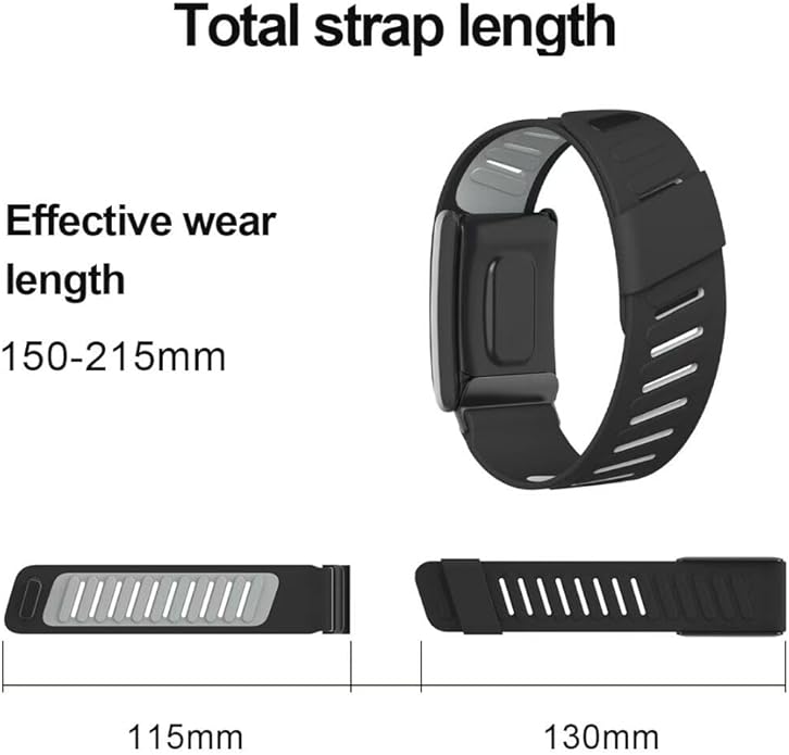 VeveXiao Rugged Comfort Silicone Wristband Compatible with WHOOP 5 | Whoop MG Band, Durable Soft Silicone Sports Loop Replacement Bands for Men Women with Metal Frame Connector