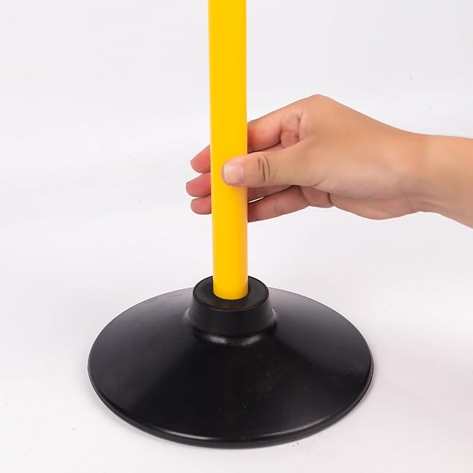 Agility Training Poles for Soccer/Dog/Horse,Adjustable Football Basketball Speed and Agility Training Equipment,Set of 6,5.4FT with Round Rubber Base