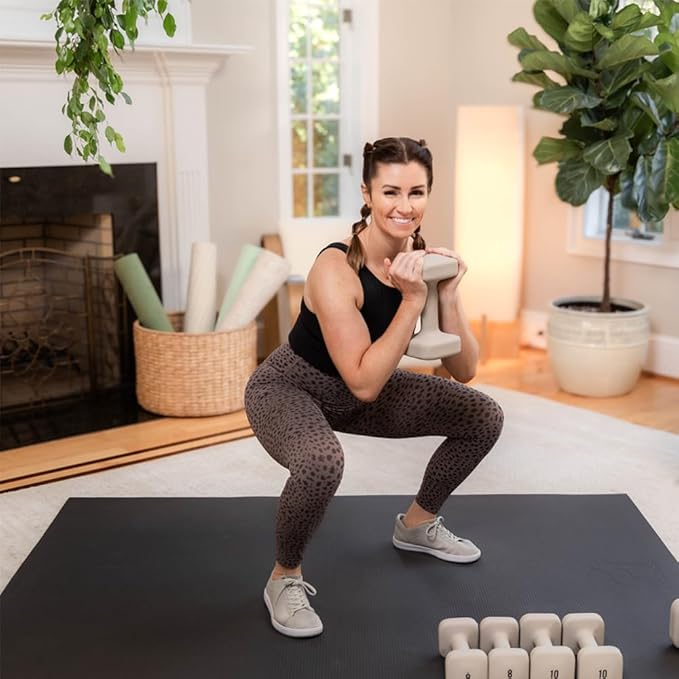 SafeGrip Dumbbells, Anti-Slip, Anti-Roll, Thick Handles, Free Weights, Square Dumbbells for Secure Workouts at Home, Weightlifting, and Personal Training