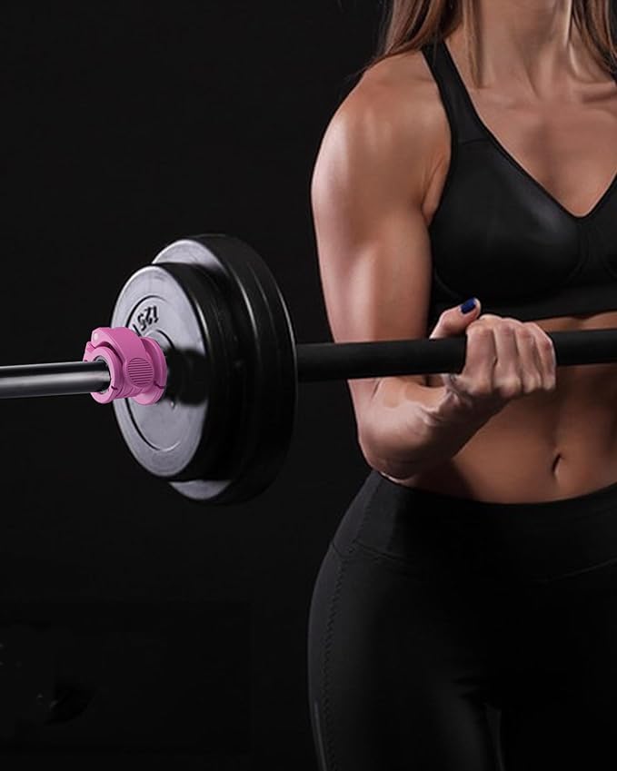 Barbell Clips 1 Inch Quick Release Weight Clamps 0.9-1.18inch Multi-Size Adjustable Olympic Clamps for Bars