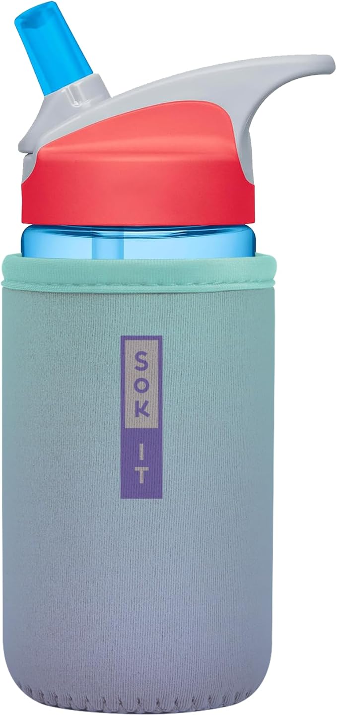 Sok It BotlSok Water Bottle Sleeve Insulated Neoprene Cover (Mermaid Ombre, Fits 12oz CamelBak or Nalgene)