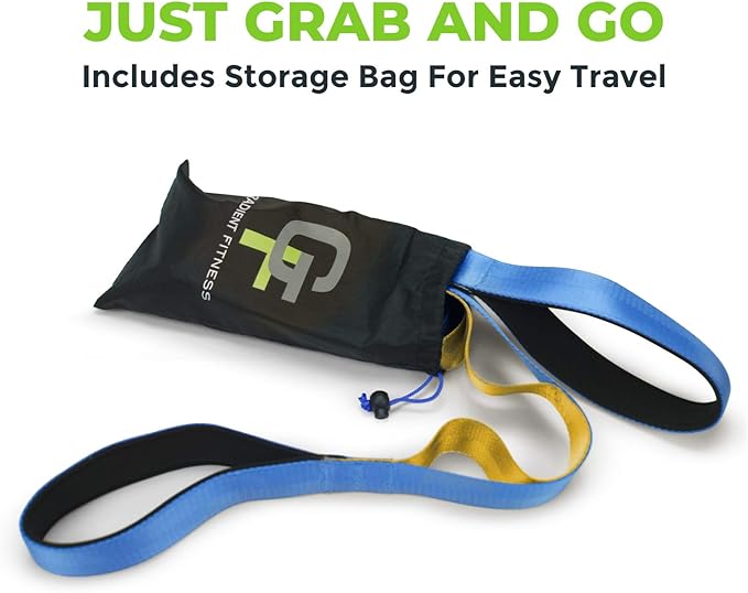 Gradient Fitness Stretching Strap for Physical Therapy, 12 Multi-Loop Stretch Strap 1.5" W x 8' L, Neoprene Handles, Physical Therapy Equipment, Yoga Straps for Stretching, Leg Stretcher.