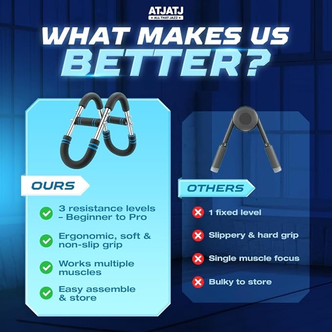 3-Level (50โ100lbs) Twister Arm Trainer, Adjustable Chest & Bicep Workout Equipment for Men, Detachable Home Gym Shoulders and Forearms Muscle Training Fitness with Steel Frame & Ergonomic Handles