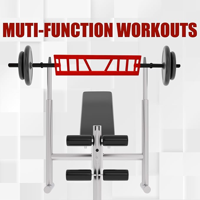 Multi Grip Barbell Swiss Bar | Cambered Barbell Multi Grip Olympic Barbell, Fits 2-inch Olympic Weight Plates, For Home Gym & Support Pressing, Lifting & Curls