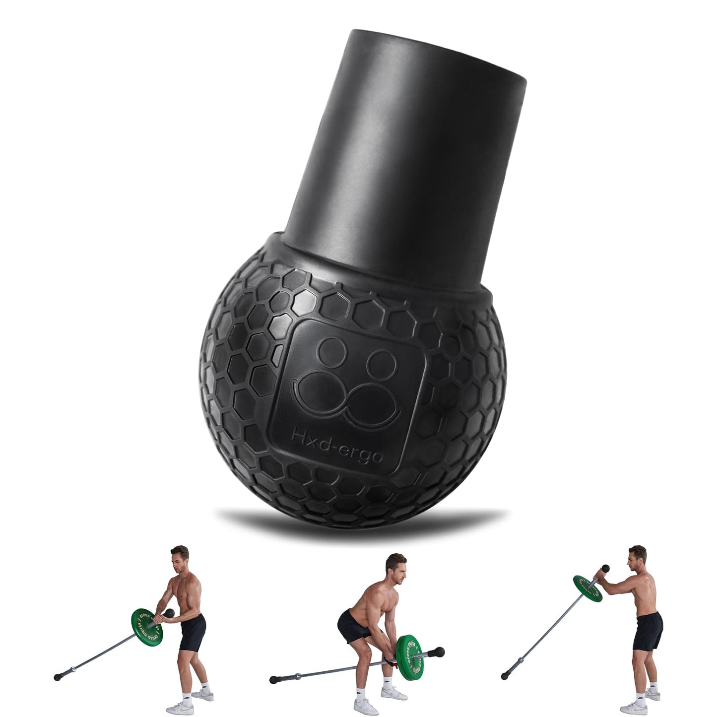 HXD-ERGO Landmine Attachment for Barbell, T Bar Row Attachment Fits 2 Inch Olympic Bars(Black)