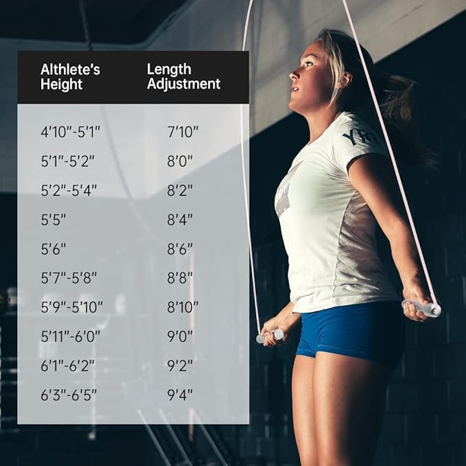 ๐๐ฉ๐๐๐ ๐๐ฎ๐ฆ๐ฉ ๐๐จ๐ฉ๐ ๐๐จ๐ซ ๐
๐ข๐ญ๐ง๐๐ฌ๐ฌ - Skipping Rope for Women Men Exercise with Adjustable Length Jumping Rope and Alloy & Silicone Handles Suitable for Workout Boxing Home Gym