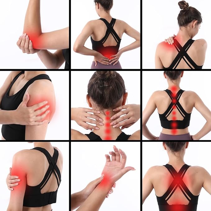 Muscle Roller, Massage Roller Stick for Athletes, Ideal for Relieving Muscle Soreness, Cramping and Tightness in Legs, Arms, Back and Calves (Blue White-24 inch)