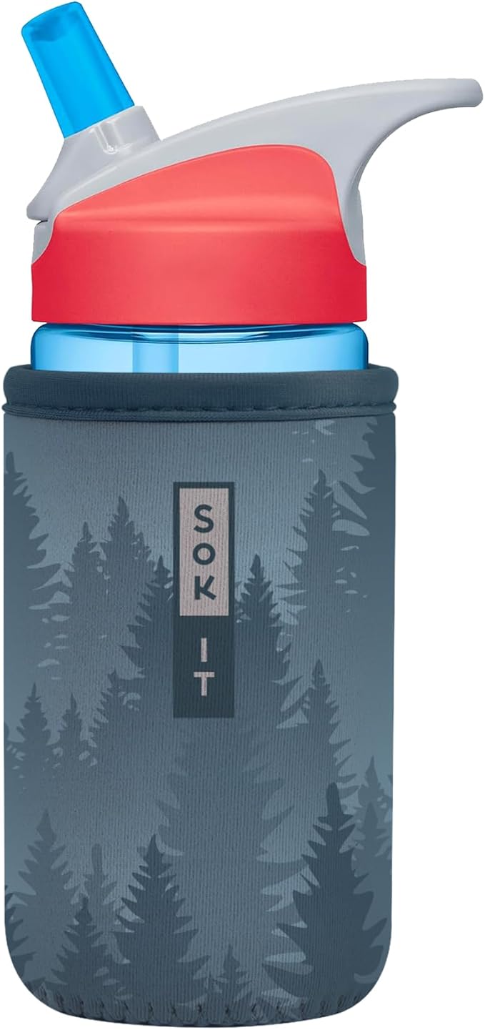 Sok It BotlSok Water Bottle Sleeve Insulated Neoprene Cover (Foggy Woods, Fits 12oz CamelBak or Nalgene)