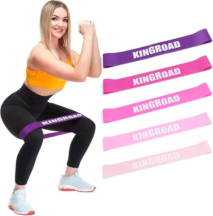 Resistance Band Pull Up Assistance Bands,Set of 5 Resistance Heavy Duty Exercise Stretch Fitness Bands for Stretching Power Lifting Workout Training with Instruction Guide
