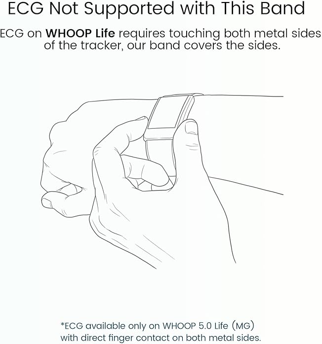 Arm Band Compatible with Whoop 5.0 Bicep Band, Soft Breathable Nylon Adjustable Strap with Case for Whoop 5.0 One Peak MG/LIFE (ECG Not Support)