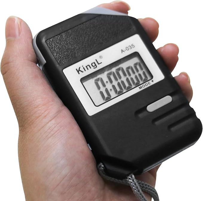 Stopwatch Timer Digital Sports Stop Watch, Large Display, Lap Split, Clock, Calendar, Alarm, for Coaches, Swimming, Running, Training
