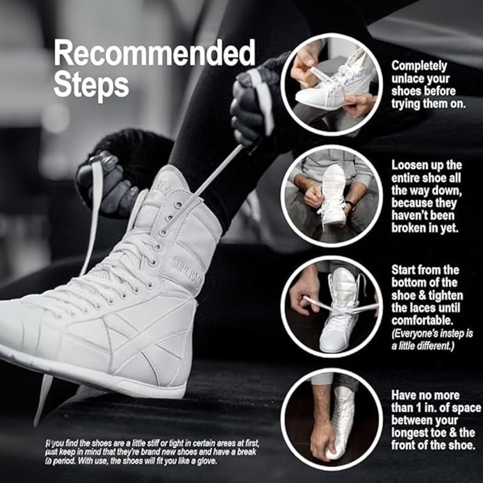 Superare Boxing Shoes – MMA Kick Boxing Pro Fighting Boots and Training Workout Shoes for Men and Women