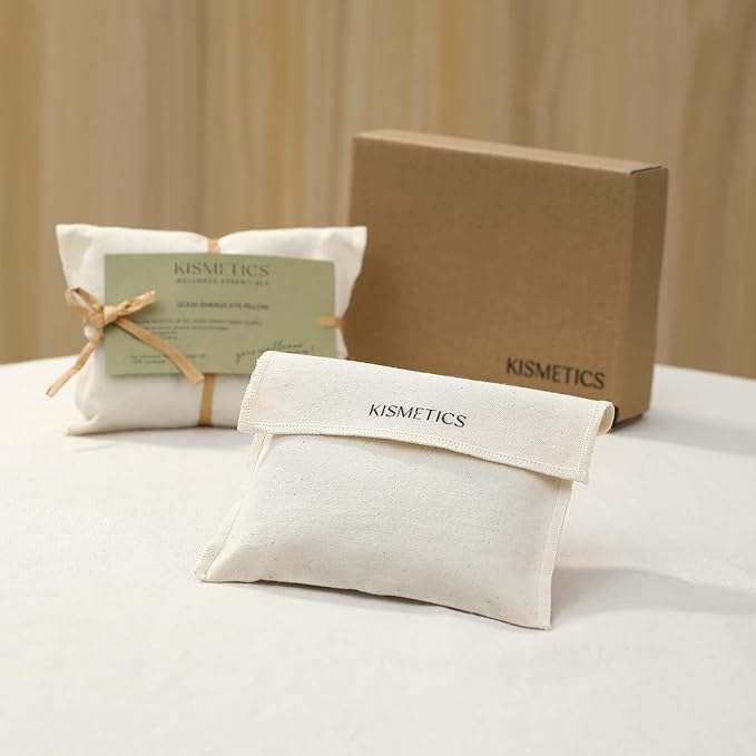 Weighted Eye Pillow for Relaxation, Sleeping, Yoga, SPA and Travelling, 100% Natural Crystals Mixed with Labradorite and Obsidian, Cooling Eye Pillow, Reusable, Relaxation Gift for Women