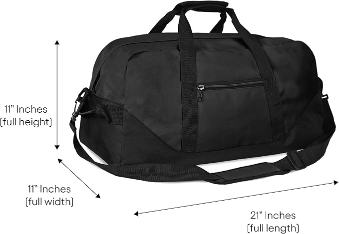 21" Large Duffle Bag with Adjustable Strap