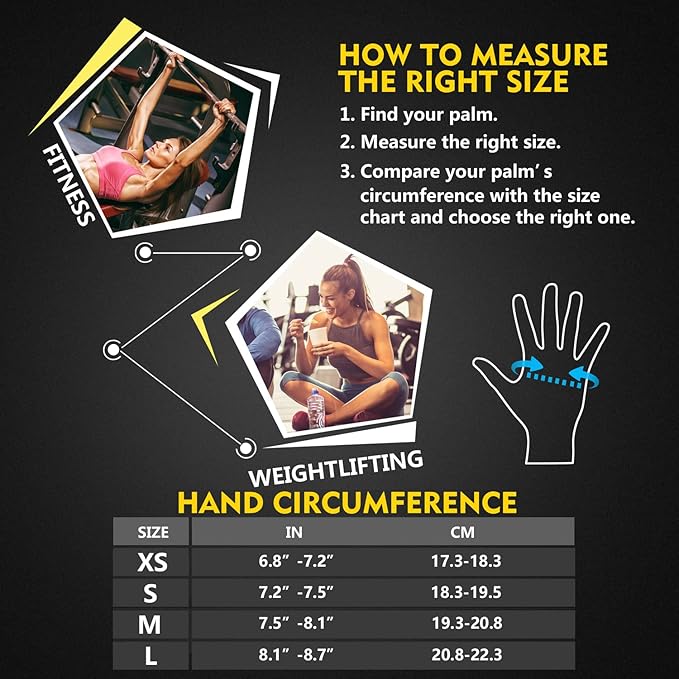 ihuan New Weight Lifting Gym Workout Gloves Men & Women, Great for Weightlifting, Exercise, Training, Fitness