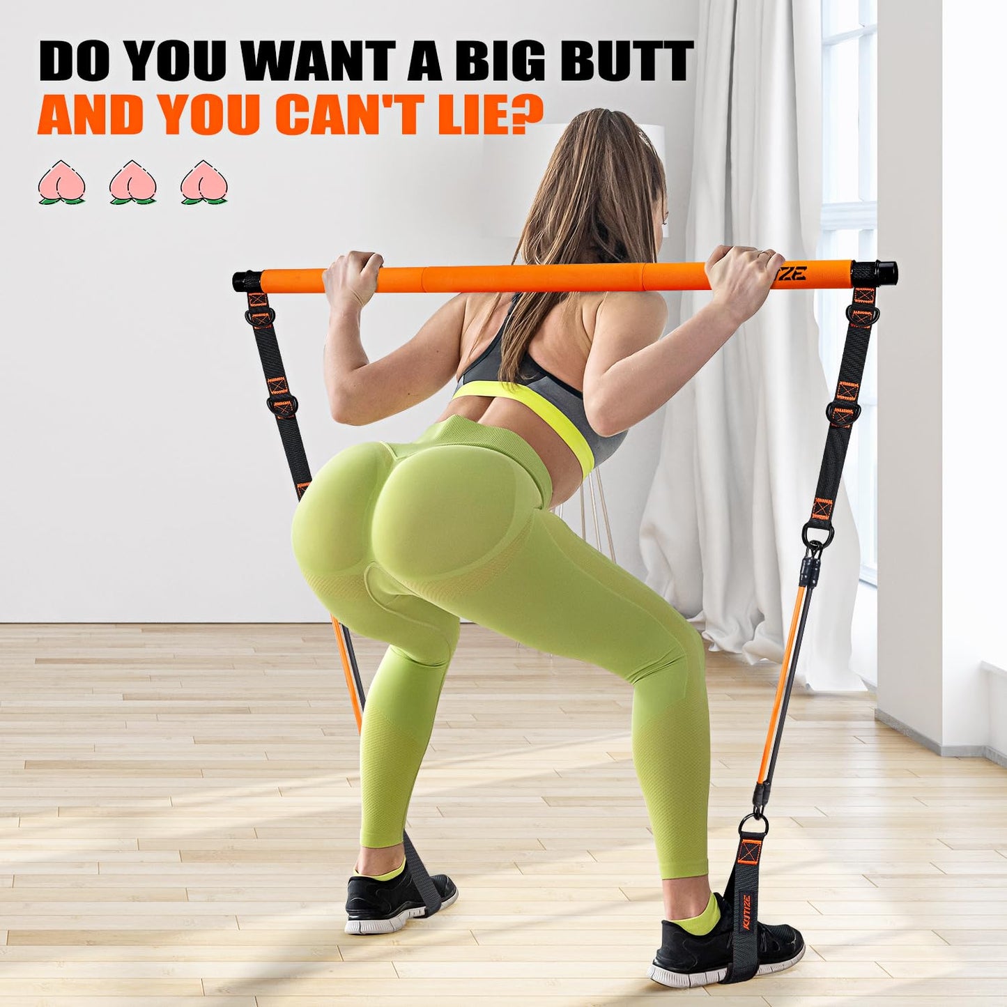 KUTIZE Pilates Bar Kit with Resistance Bands, Pilates Equipment, Multifunctional Resistance Bands