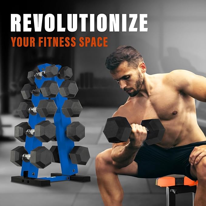 YES4ALL Dumbbell Rack Stand Only, 5 Tier A Frame Weight Rack for Dumbbells