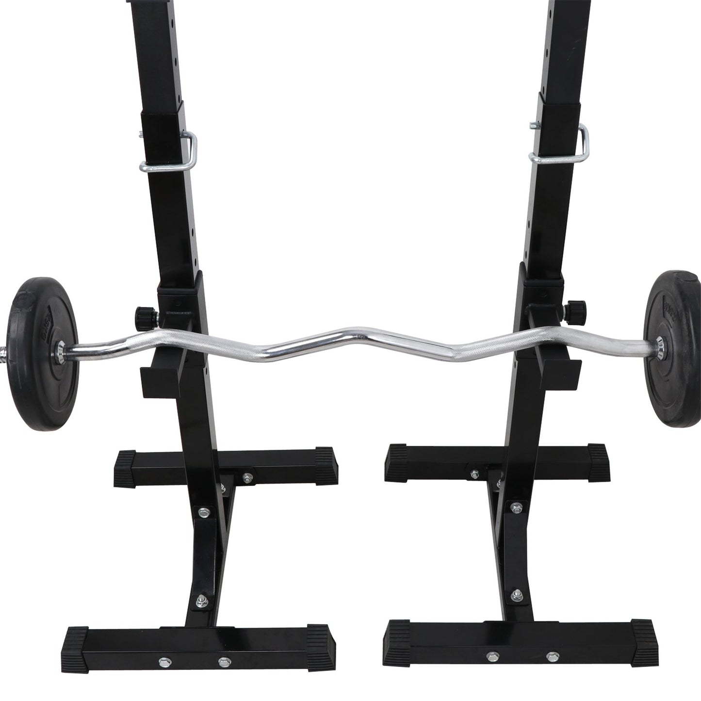 F2C Max Load 550Lbs Pair of Adjustable Squat Rack 41"-66" Sturdy Steel Barbell Rack Free Bench