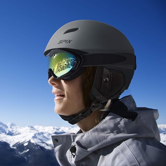 SPIX Ski Helmet Snowboard Helmet - ASTM Safety Standard Size Adjustable for Adults Youth Men and Women
