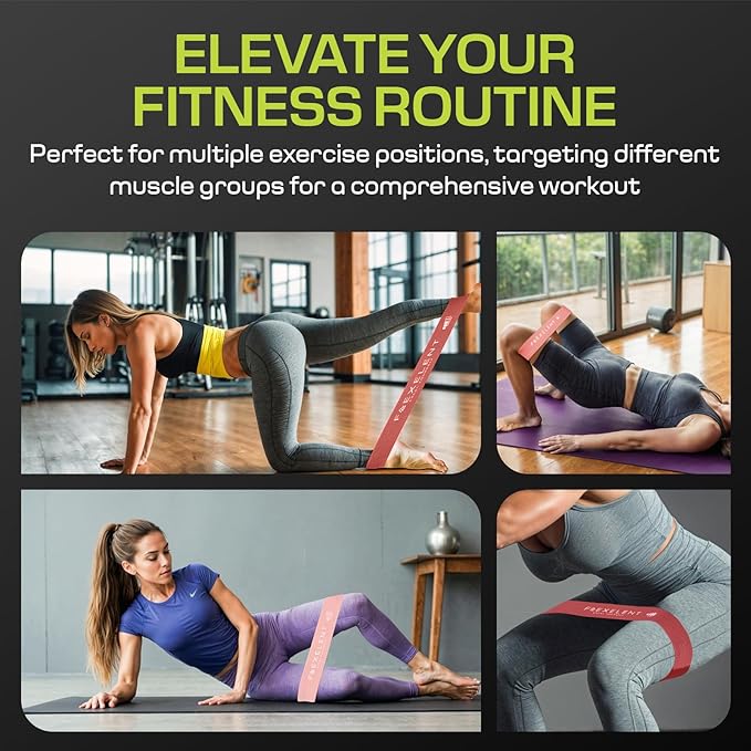 Fabric Resistance Bands for Working Out with 5 Strength Levels - Extra Light to Extra Heavy, Thick Resistance Workout Bands for Legs, Glutes, Hip, Stretching, Strength Training, and Physical Therapy
