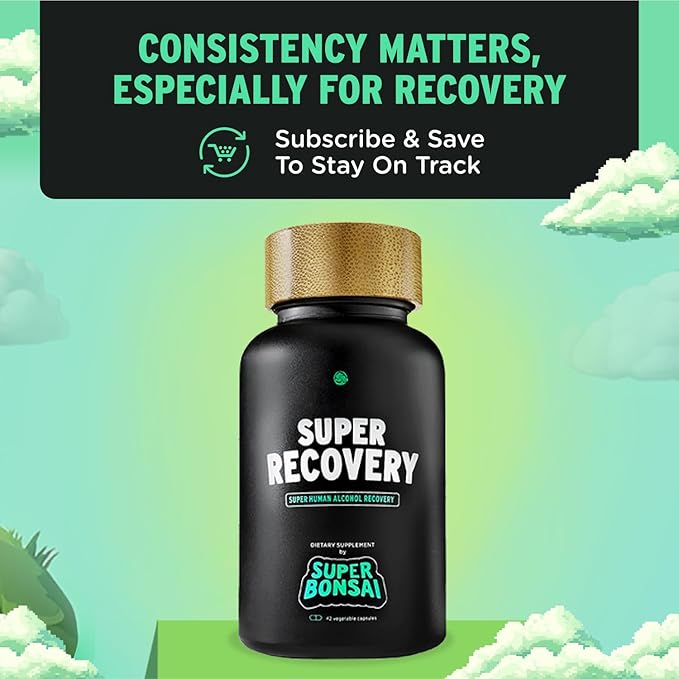 SuperBonsai Super Recovery Capsules for Post Celebration and Morning Relief - All Natural Holistic Support - 3 Capsules Taken Before Drinking and an Optional Serving After (42 Servings)