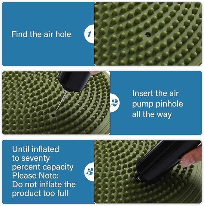 Libima 4 Pcs Wiggle Seat Inflated Wobble Cushion for Sensory Kid 13 Inches Balance Disc Flexible Seating for Classroom Sensory Pad for Chair Wiggle Cushion with Needle Pump