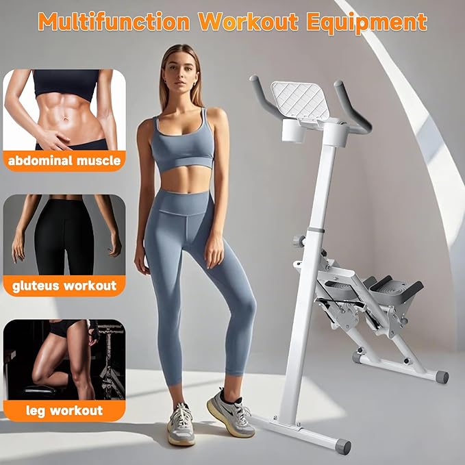 Stair Stepper Folding Vertical Aerobics Appliances Exercise Climber for at-Home Workouts Total Body Exerciser with Handle 242LBS Load with Pedal/Stand/Cup Holder, Step Angle Adjustable