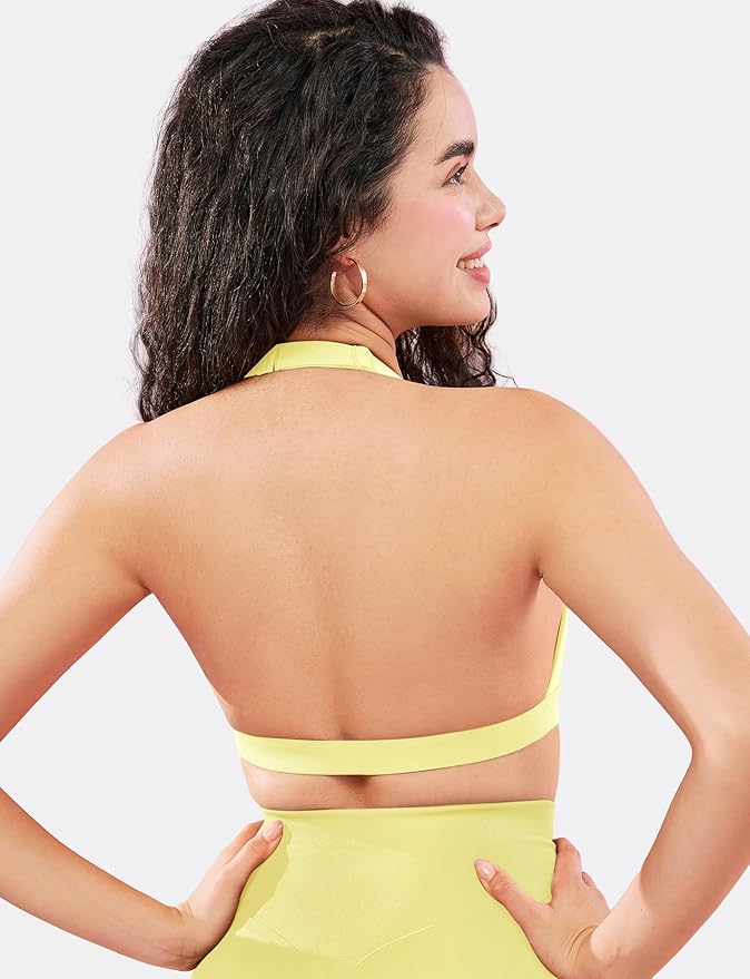 VOYJOY Sports Bras for Women Basic Wireless Bra Crop Workout Yoga Bra Sexy Tank Top