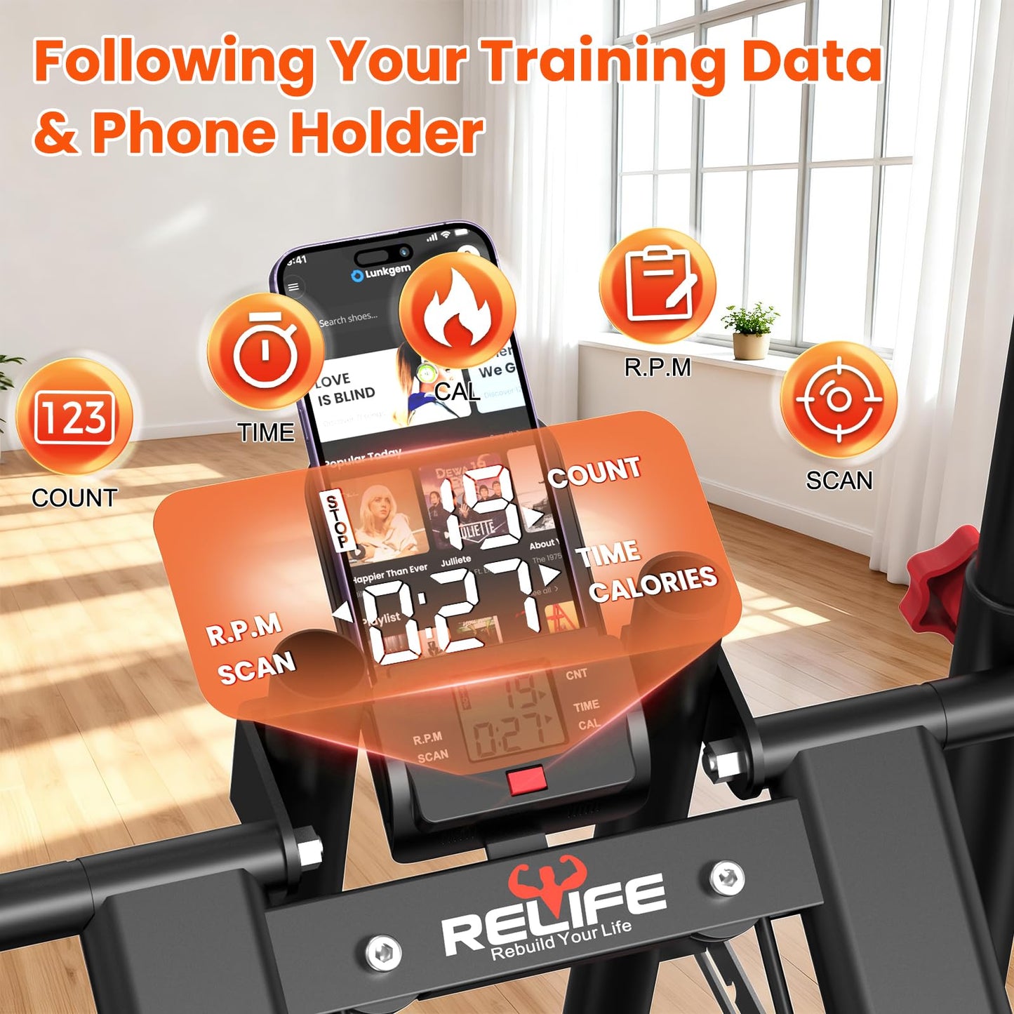Relife Stair Stepper for Home Gym Exercise,New Version Stair Climber