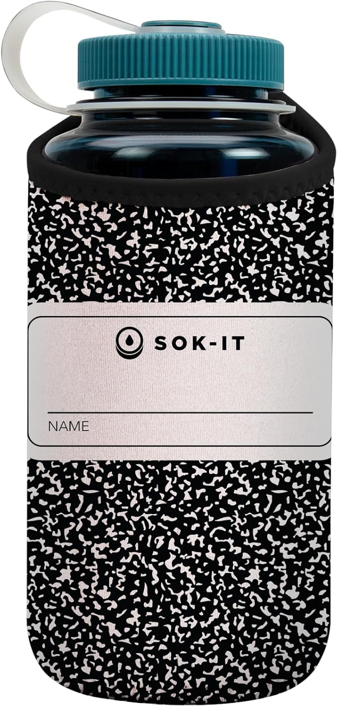 Sok It BotlSok Water Bottle Sleeve Insulated Neoprene Cover (Compose Yourself, Fits 32oz Nalgene)