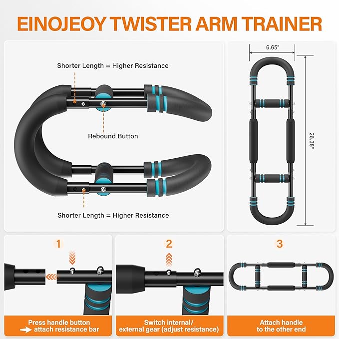 Twister Arm Trainer Chest Workout Equipment, Portable Home Gym Equipment for Strength Training
