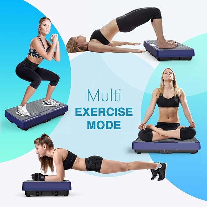 Vibration Plate Exercise Machine - Whole Body Workout Vibration Platform Lymphatic Drainage Machine for Weight Loss Home Fitness with Resistance Bands Remote