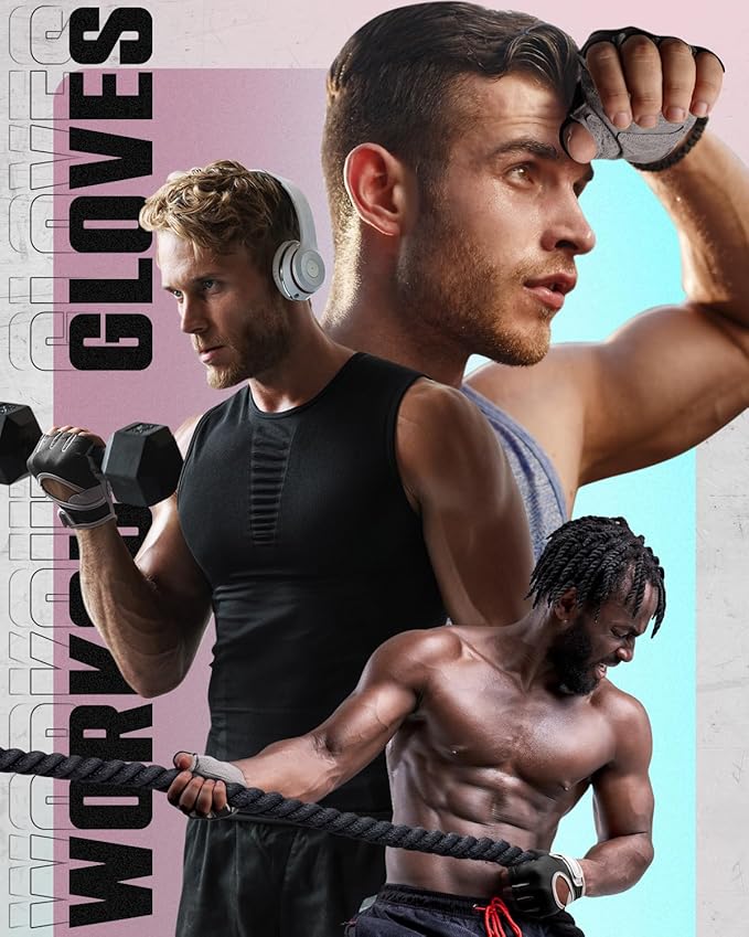 VINSGUIR Workout Gloves for Women and Men, Breathable Weight Lifting Gloves for Gym Exercise, Fitness, Training, and Cycling, with Excellent Grip and Cushion Pads