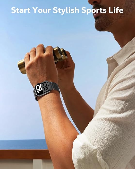 MoKo 2Pack Sport Watch Band Compatible with Apple Watch Band Ultra3/2/1 49mm/Series 11/10/9/8/7/6/5/4/3/2/1/SE3/SE2/SE 46/45/44/42/41/40/38mm,Adjustable Breathable Strap