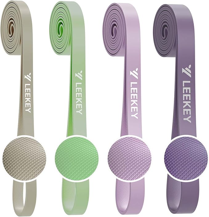 LEEKEY Resistance Bands Set for Pull-Up Assistance & Full-Body Training, Multi-Level Exercise Bands with Bag for Home Workouts, Physical Therapy, Strength Training (Men/Women)