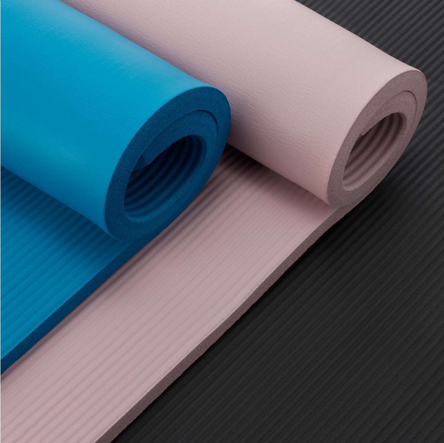 Amazon Basics 1-Inch Extra Thick Workout Exercise Yoga Mat with Carrying Strap, Textured Non-Slip