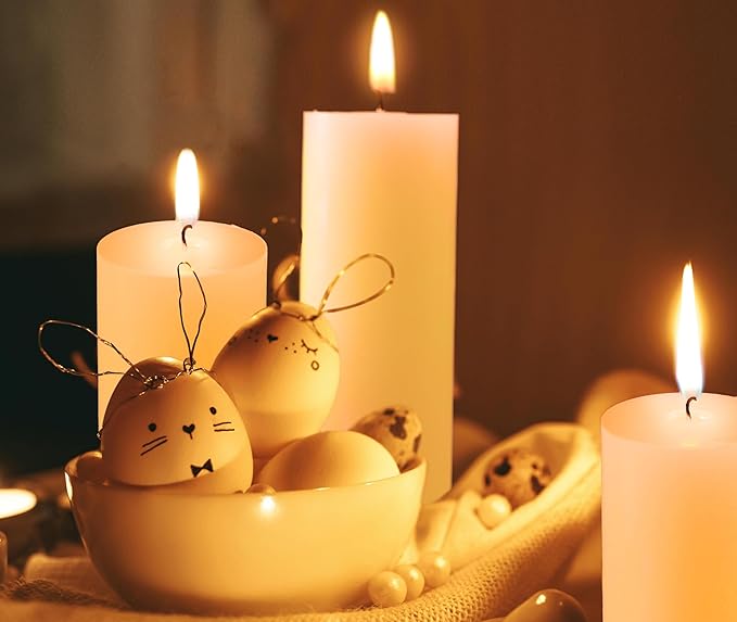 36 Pcs Pillar Candles, Unscented Ivory White Pillar Candles, Smokeless Long Burning Wax Candles for Wedding Centerpieces, Valentines Day, Fireplace, Special Occasion, 2 in by 3, 5.9, 7.8IN