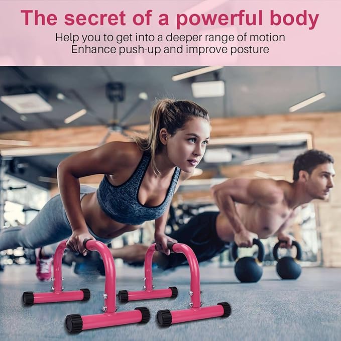 AmazeFan Parallettes Bars, High Steel Push Up Bar Strength Training For Handstands, Calisthenics Bars & Dip Bars, Calisthenic, Push Up Stands Handle for Floor Workouts Calisthenics Equipment 