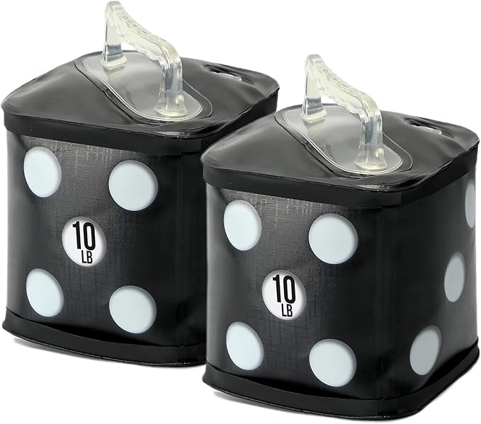 Travel Dumbbells, Water Filled Dumbbells Set, Fitness Exercise Dice 15/20 lbs, Portable Fitness Equipment, Fun for Strength Training, Core Training