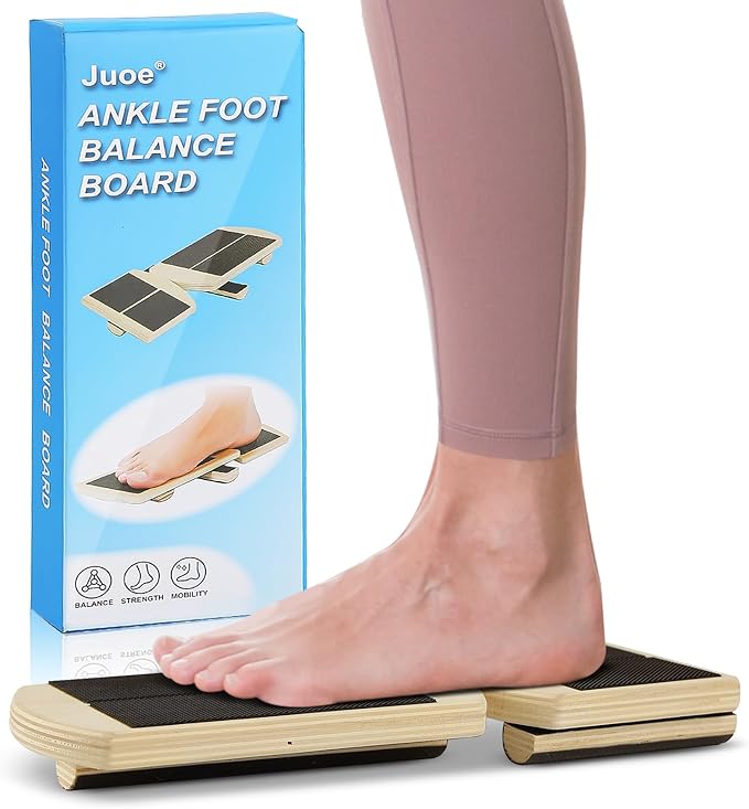 Juoe Ankle Foot Strengthener Trainer for Sprained Ankle,Balance Board,Stability Exercises,Physical Therapy,Plantar Fasciitis Relief,Posture Corrector,Balance Training,Anti Slip Wobble Board