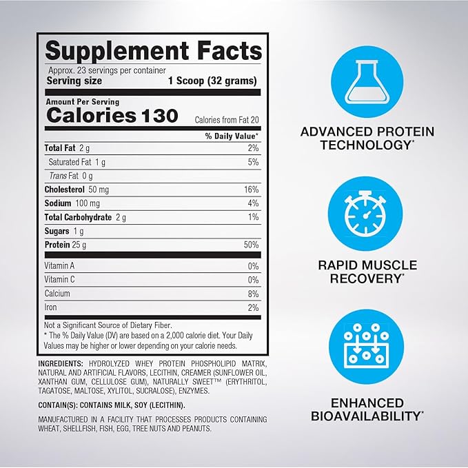 BPI Sports Hydro HD - 100% Hydrolyzed Whey Protein Powder - Muscle Growth, Recovery, 25g of Hydrolyzed Protein, Low Carb, Low Sugar, Fast Absorbing (68 Servings, Chocolate Lava Cake)
