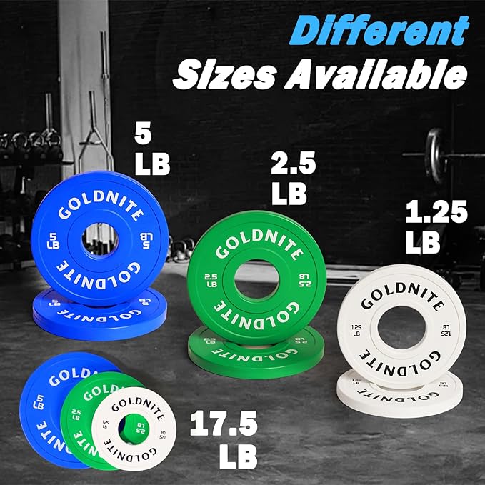 Change Plates Set 1.25LB 2.5LB 5LB Set Fractional Weight Plate Olympic Bumper Plates for Cross Training Steel Insert Strength Training Weight Plates