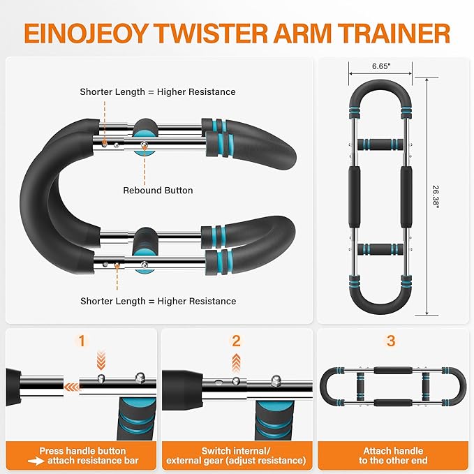 Twister Arm Trainer Chest Workout Equipment, Portable Home Gym Equipment for Strength Training
